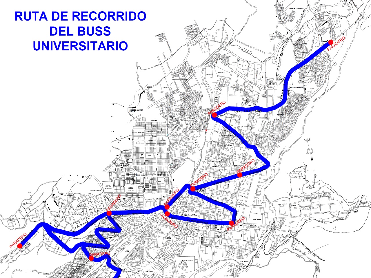 Recorrido del bus